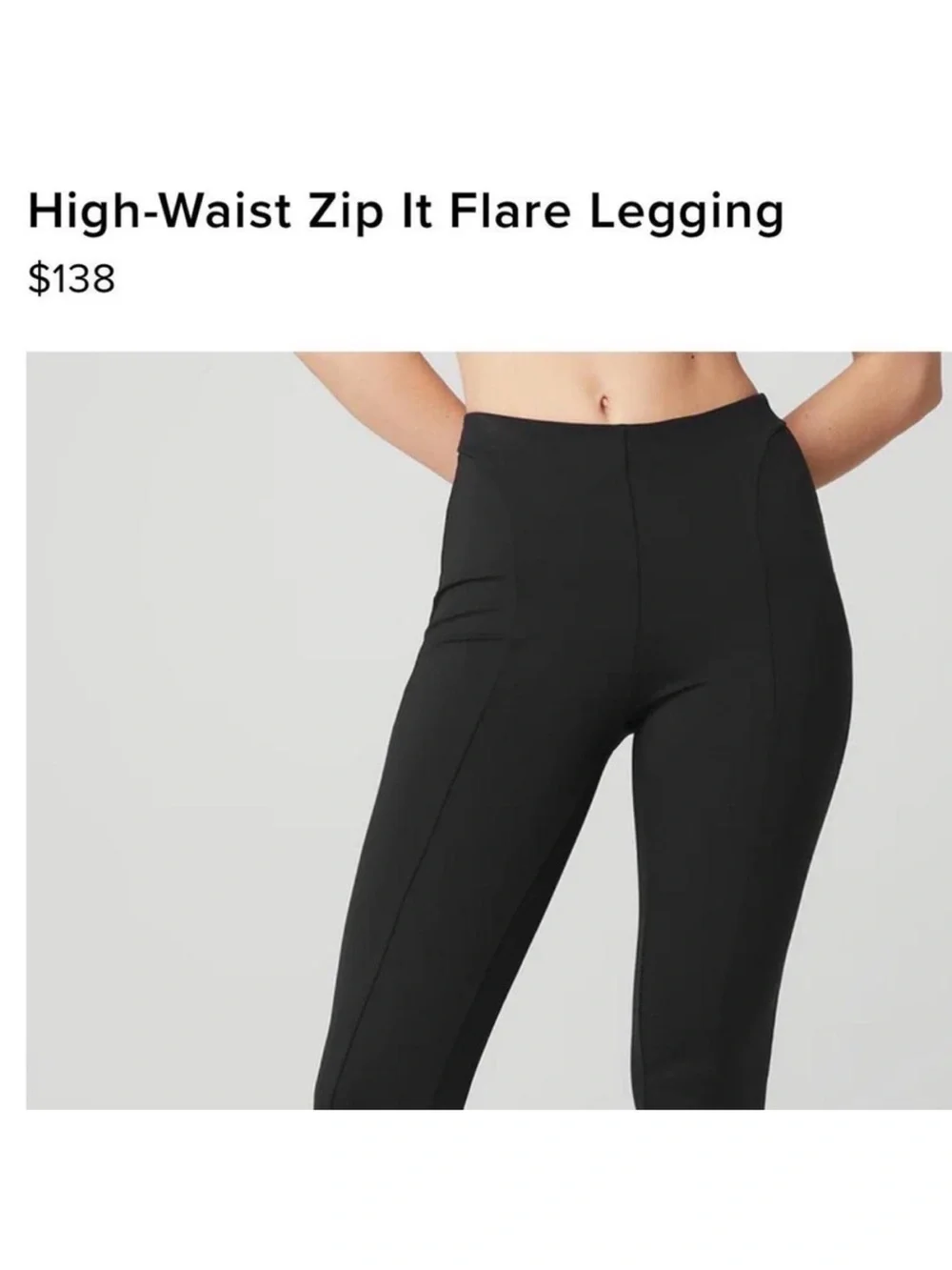 Alo High-Waist Zip It Flare Legging - Black